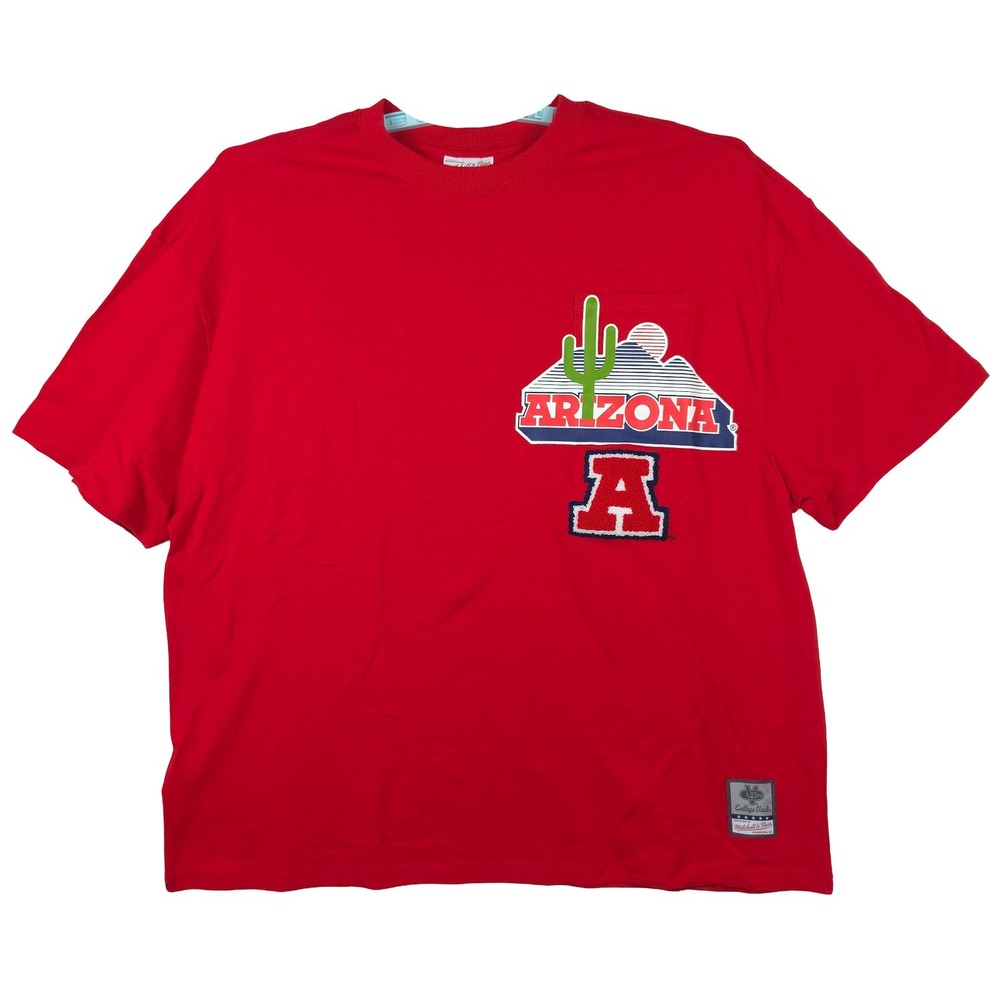 Arizona Wildcats Mitchell & Ness NCAA Large Shirt Chenille Stitch Team Logo NWT